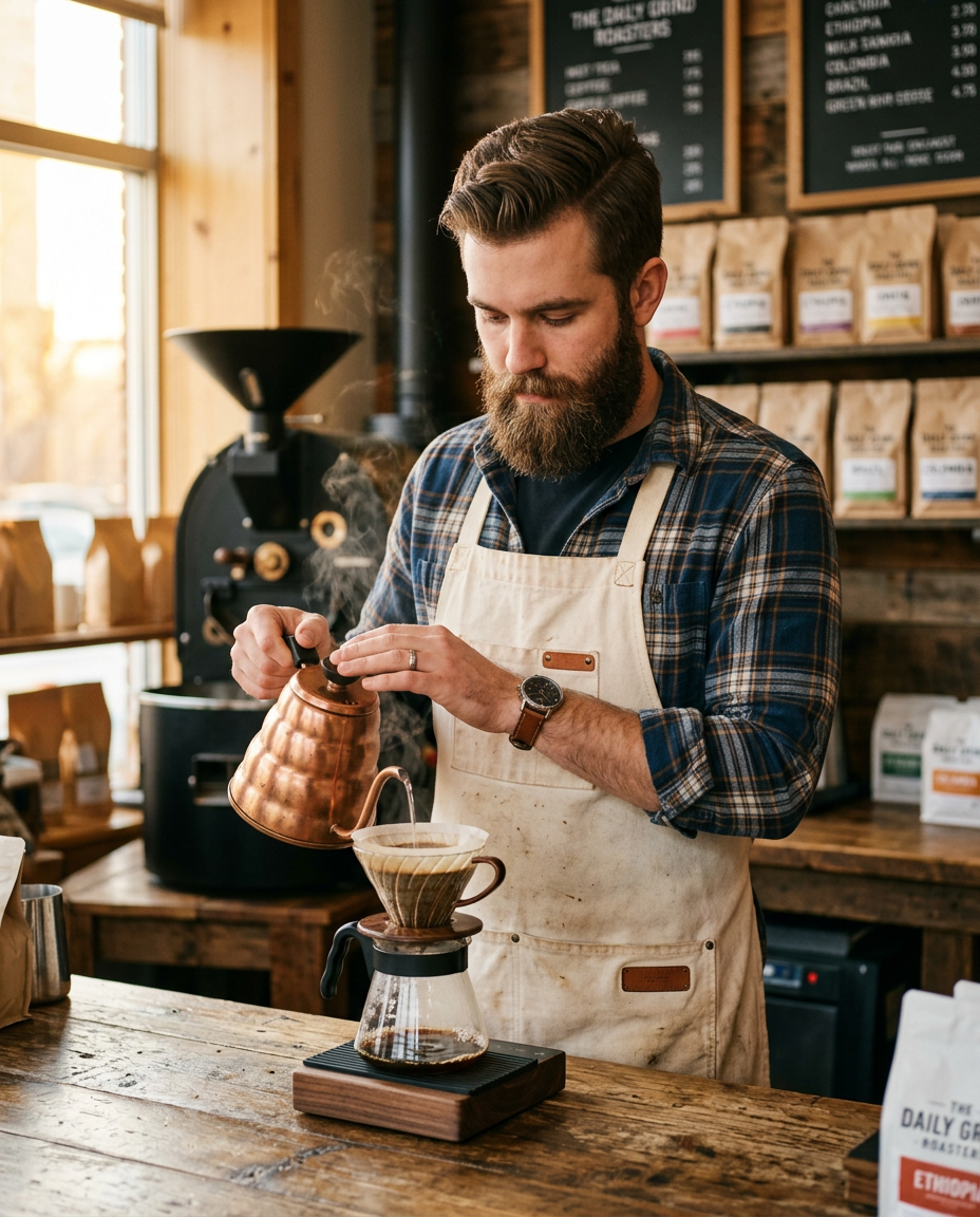 Our head roaster at work